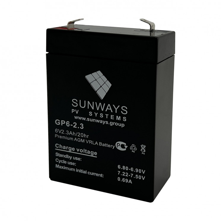 Аккумуляторная батарея SUNWAYS GP 6-2.3 купить в Иваново