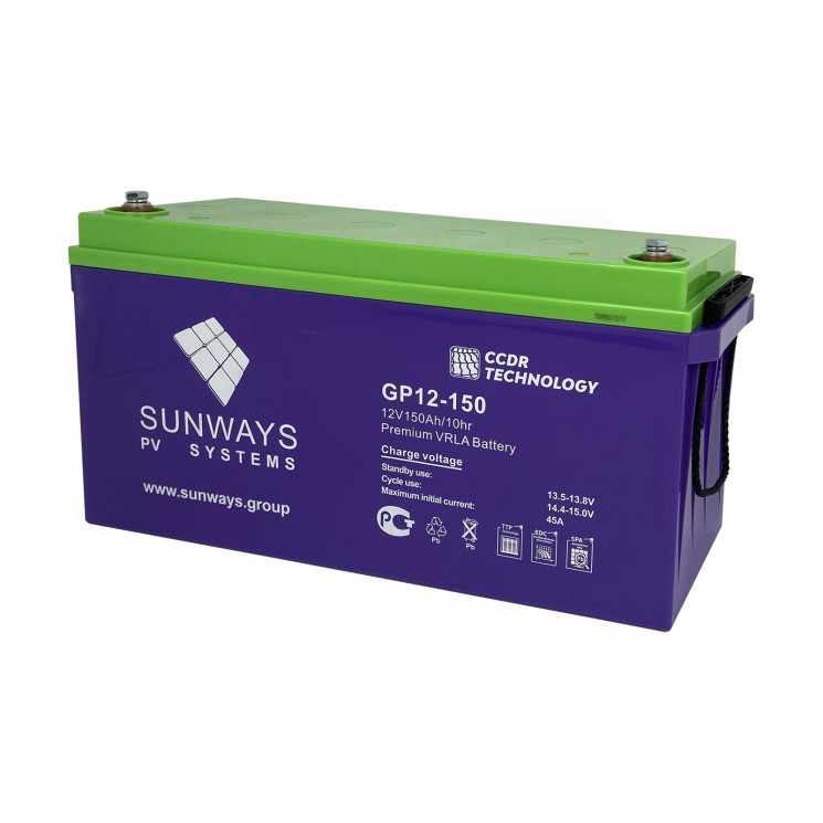 Аккумуляторная батарея SUNWAYS GP 12-150 купить в Иваново